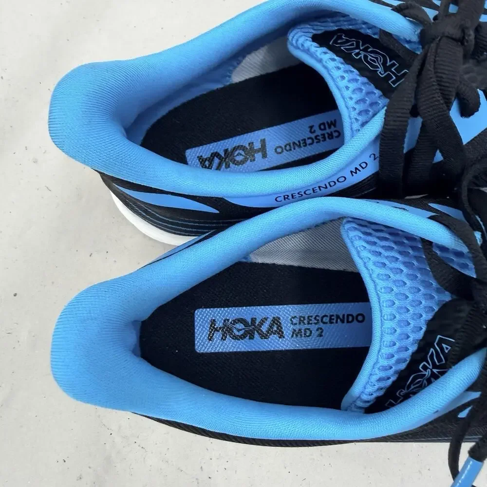 HOKA Crescendo 2 MD Track and Field Shoes 1155116 Black Blue Womens Size 8